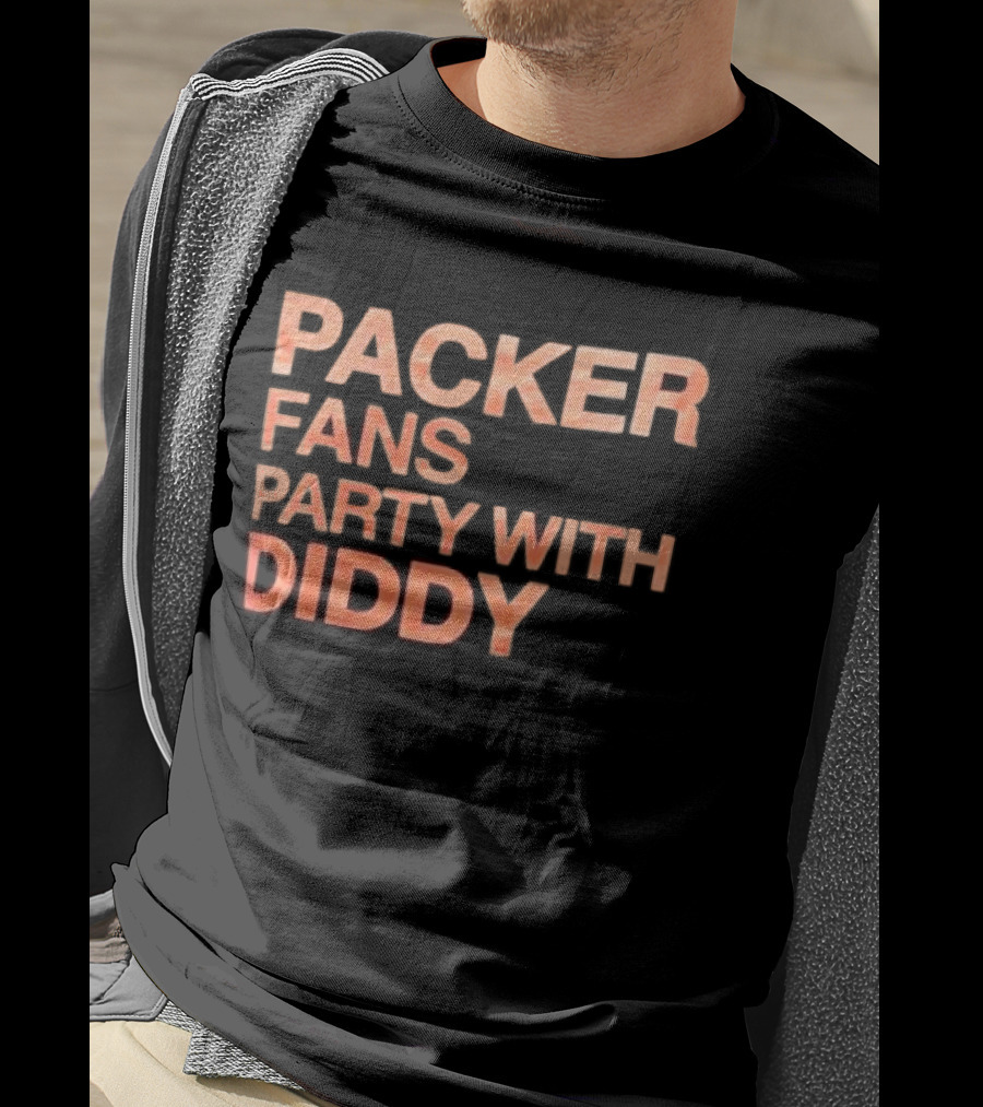 Packer Fans Party With Diddy Orange Clay Lettering T-Shirt
