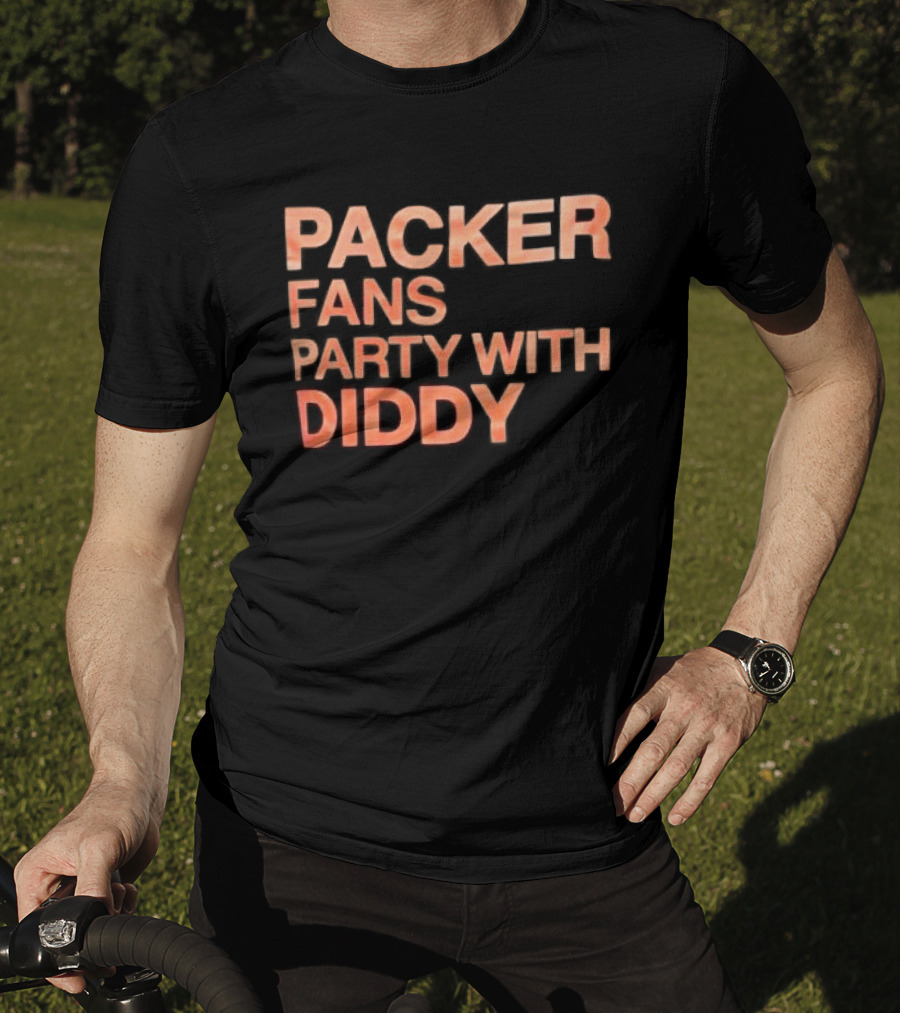 Packer Fans Party With Diddy Orange Clay Lettering T-Shirt