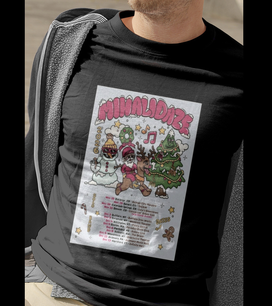 MIHALIDAZE 2026 Tour Solo Band Dates T-Shirt