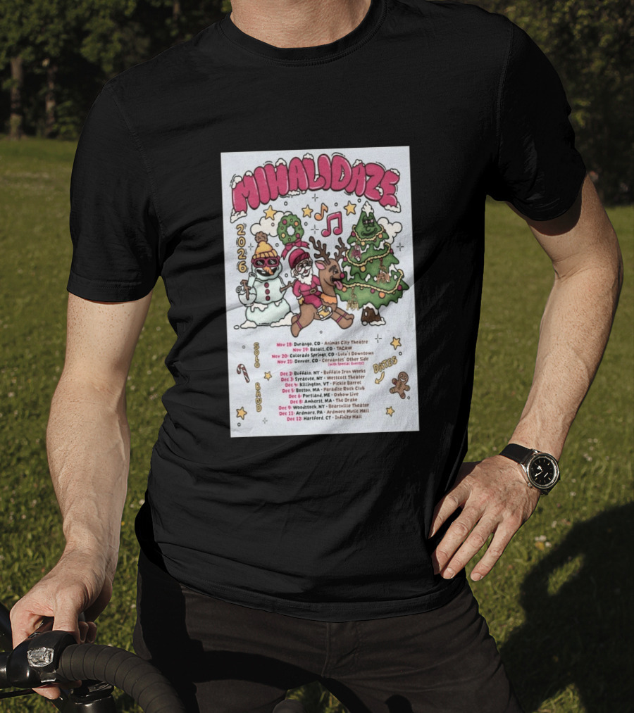 MIHALIDAZE 2026 Tour Solo Band Dates T-Shirt