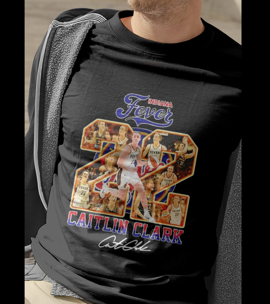 Indiana Fever Caitlin Clark #22 Collage WNBA T-Shirt