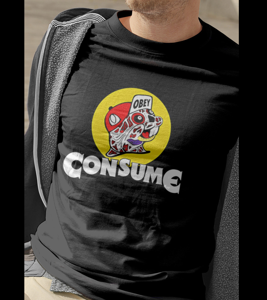 Obey Consume Beaver Streetwear Hip Hop T-Shirt