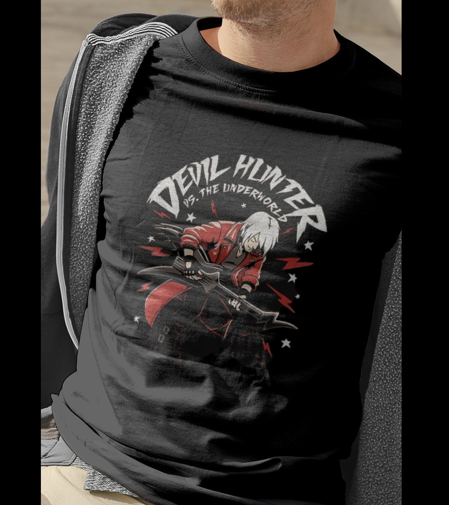 Devil Hunter Vs The Underworld Music Guitar Scott Pilgrim Vs The World T-Shirt