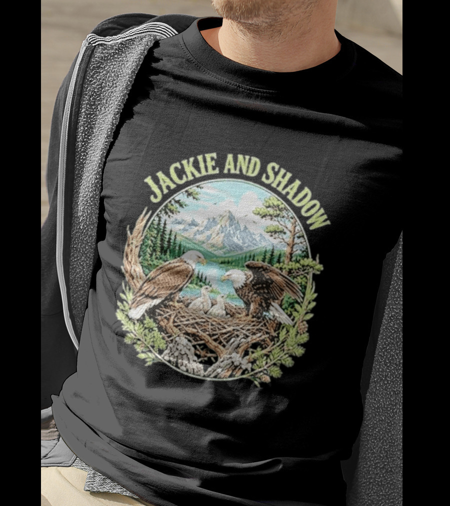 Jackie And Shadow Bald Eagle Family Mountain Nest Nature Lovers T-Shirt