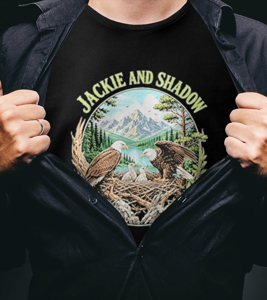 Jackie And Shadow Bald Eagle Family Mountain Nest Nature Lovers T-Shirt