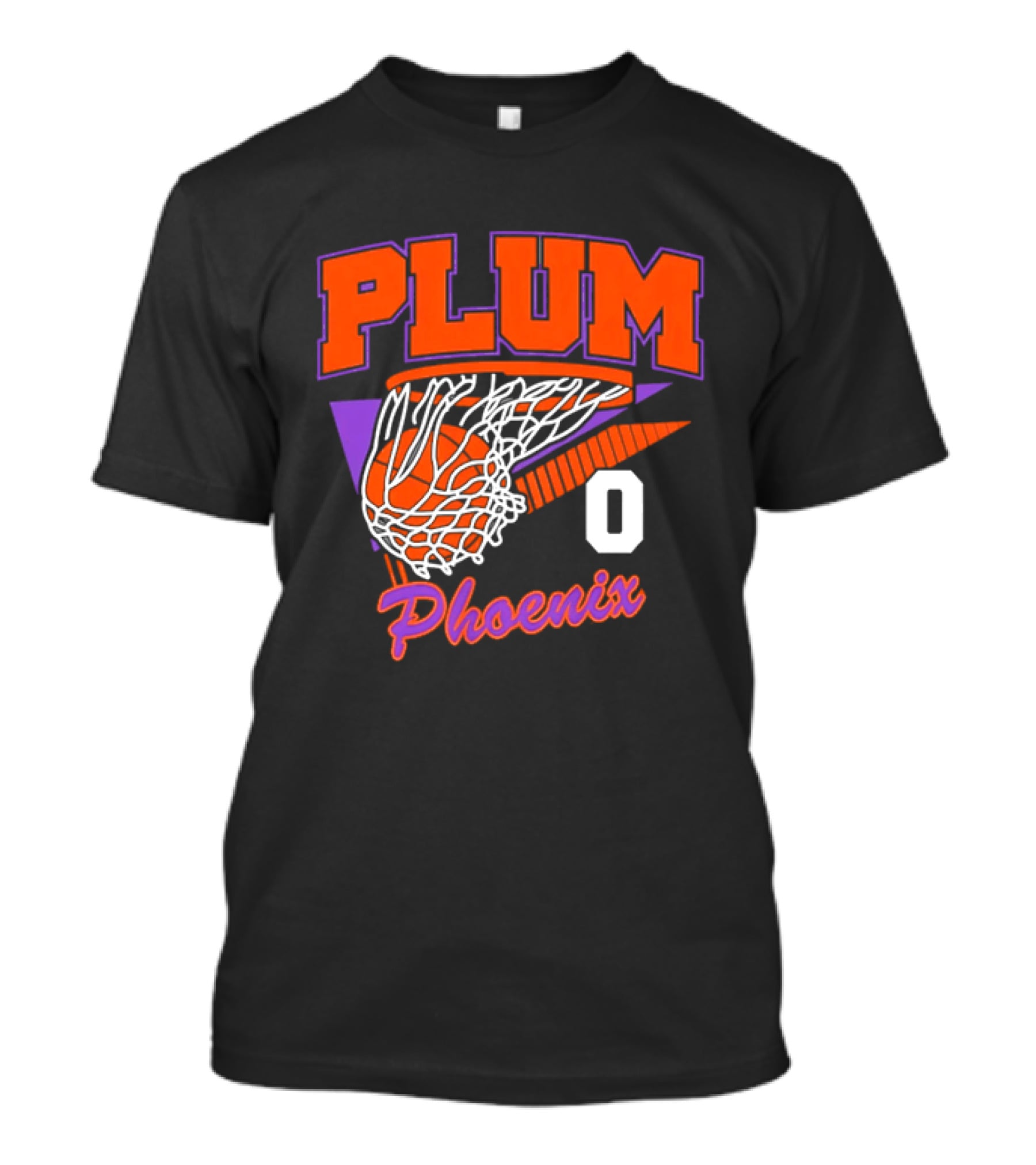 Phoenix Suns Plum Basketball Hoop Net Number 0 T-Shirt