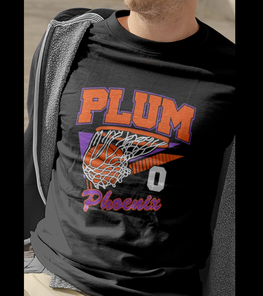 Phoenix Suns Plum Basketball Hoop Net Number 0 T-Shirt