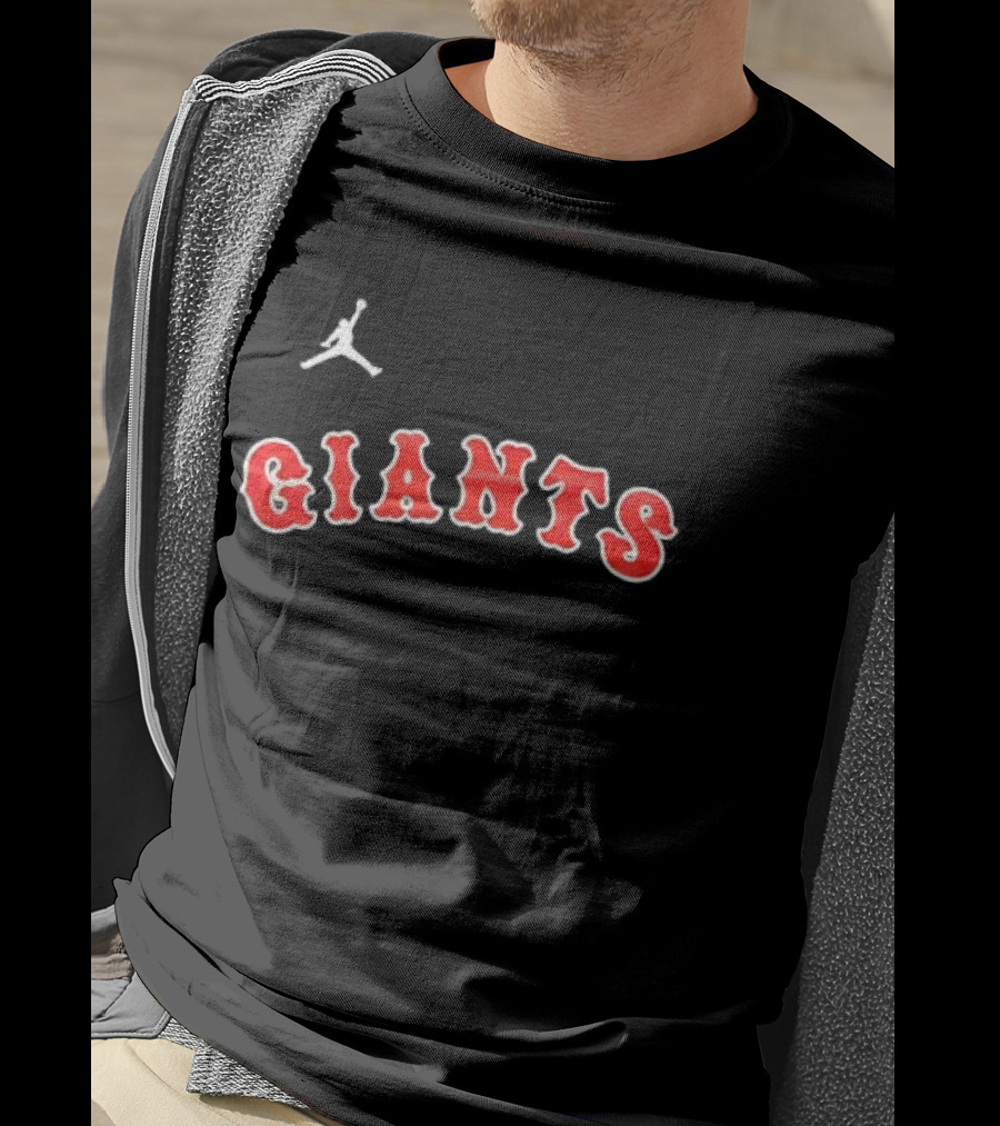 San Francisco Giants MLB Jumpman Arched Red Lettering T-Shirt