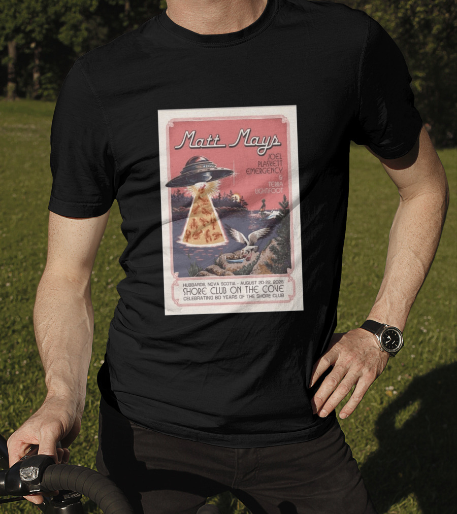 Matt Mays Joel Plaskett Emergency Terra Lightfoot Hubbards Nova Scotia August 20 22 2026 Shore Club On The Cove Celebrating 80 Years T-Shirt