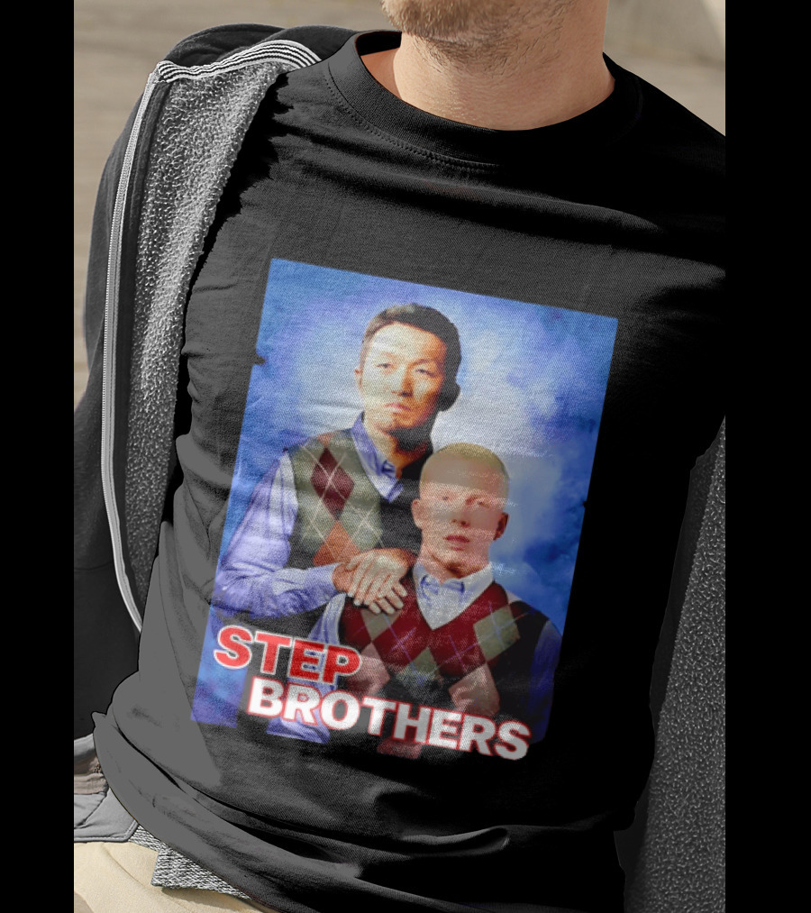 Step Brothers Two Men Argyle Vests Blue T-Shirt