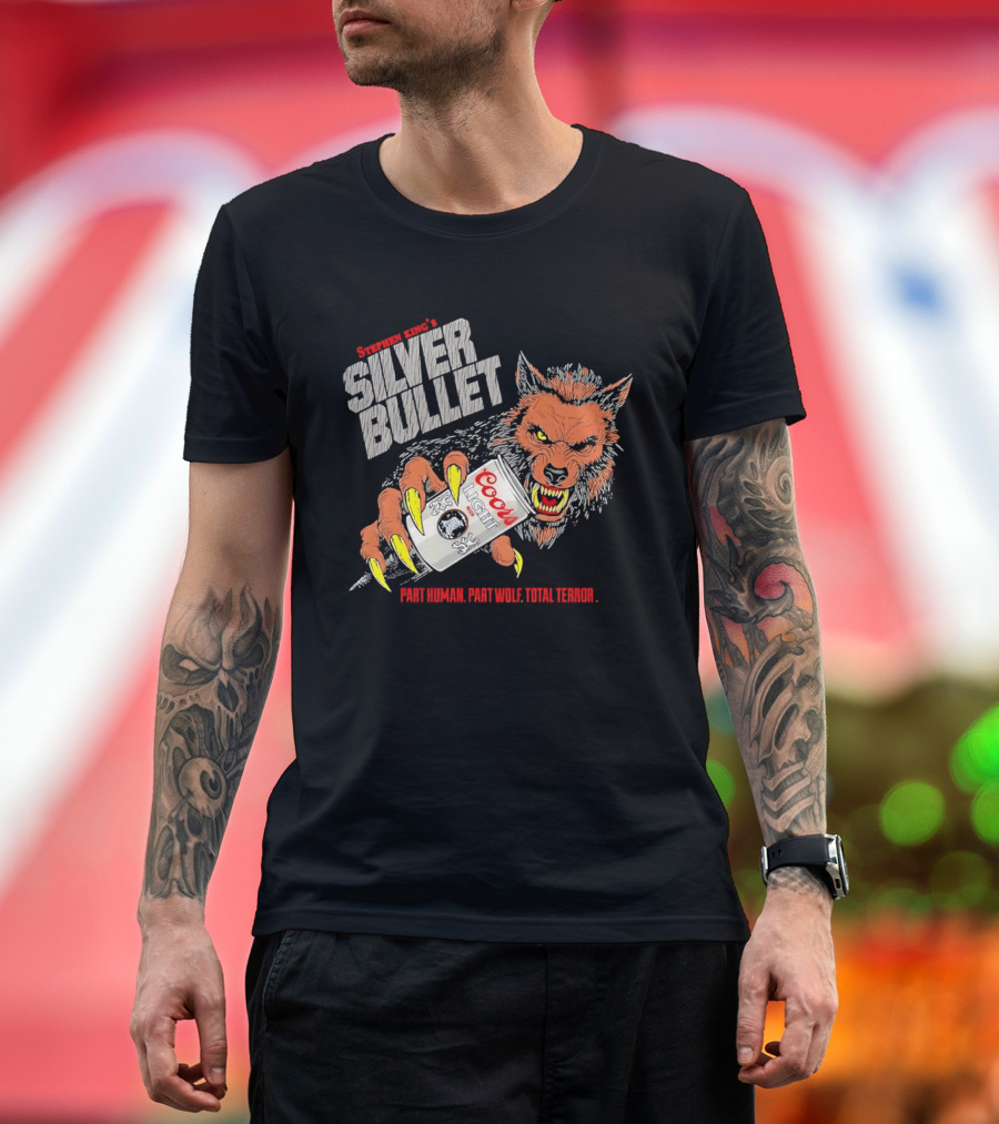 Stephen King's Silver Bullet Coors Part Human Part Wolf Total Terror T-Shirt