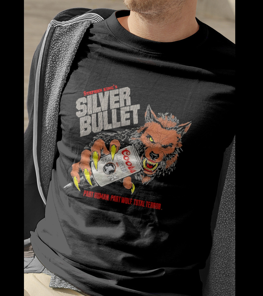 Stephen King's Silver Bullet Coors Part Human Part Wolf Total Terror T-Shirt