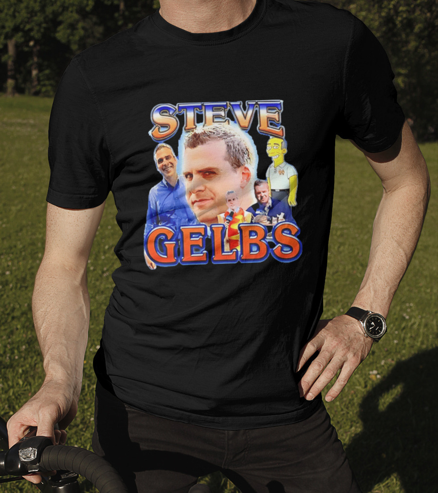 Steve Gelbs Bootleg Photo Collage Simpsonized Cartoon Hot Dog Suit T-Shirt