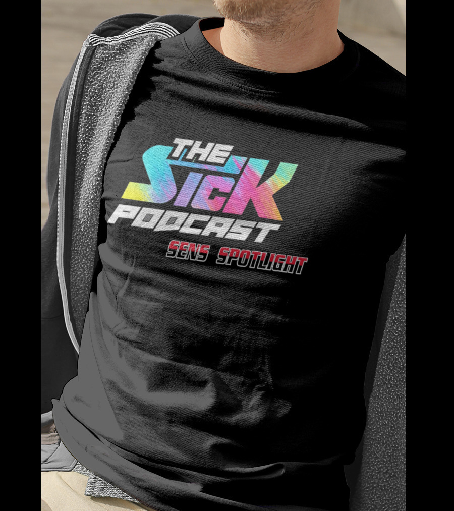 The Sick Podcast Sens Spotlight Colorful Neon Gradient T-Shirt