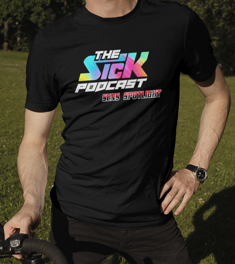 The Sick Podcast Sens Spotlight Colorful Neon Gradient T-Shirt