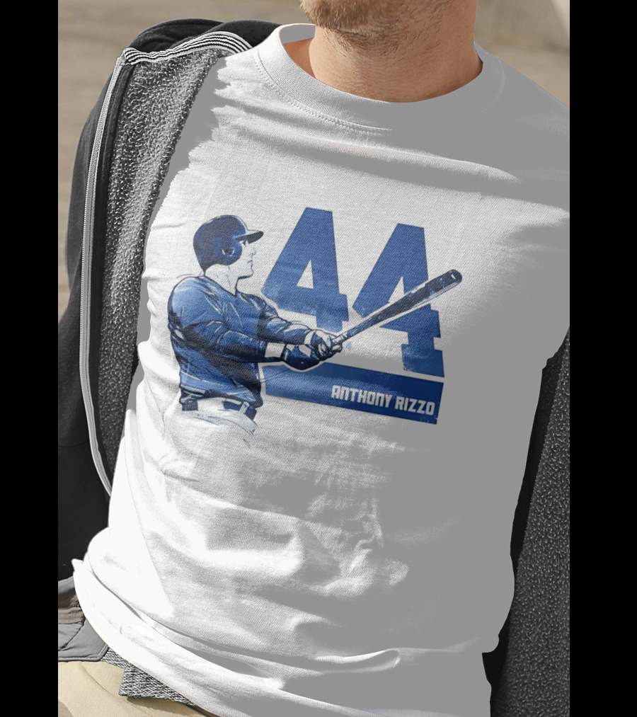 Anthony Rizzo 44 Swinging Blue Baseball Batter T-Shirt