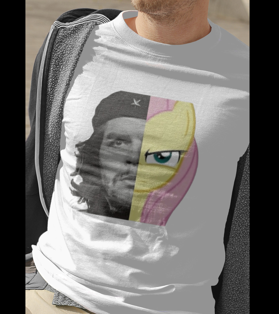 Che Guevara Fluttershy Crossover Fusion Face Mashup T-Shirt