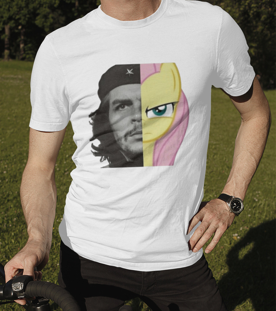 Che Guevara Fluttershy Crossover Fusion Face Mashup T-Shirt