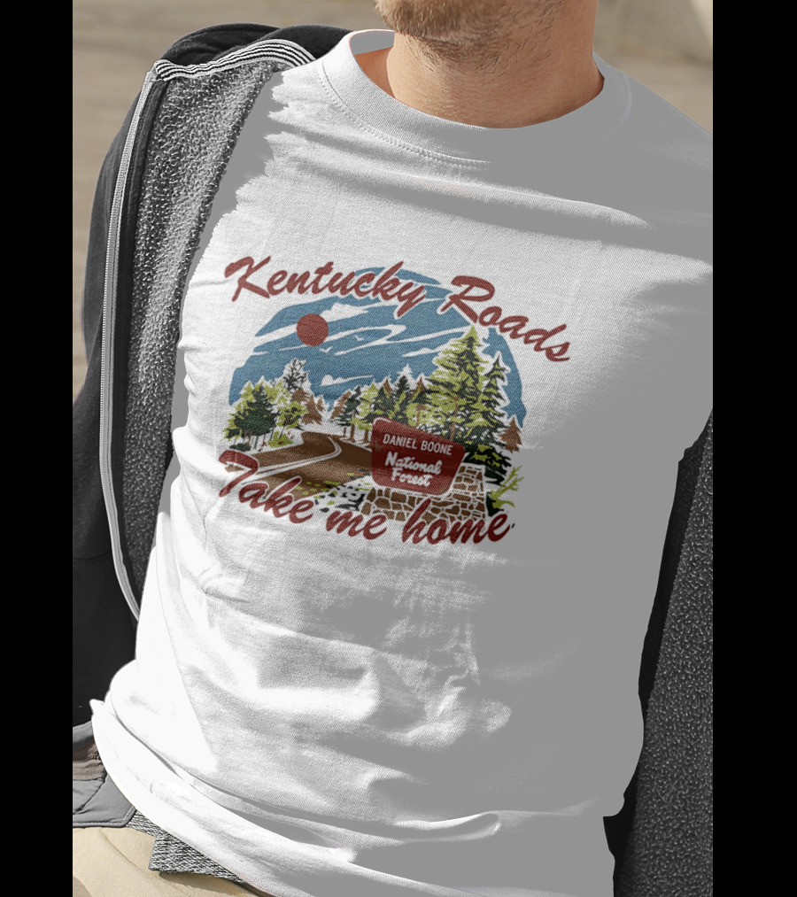 Kentucky Roads Take Me Home Daniel Boone National Forest Scenery T-Shirt