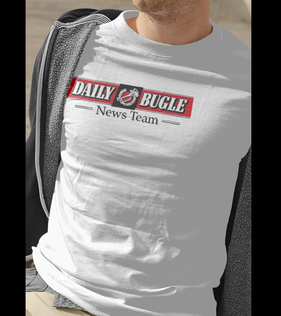 Daily Bugle News Team Logo With Iconic Newspaper T-Shirt