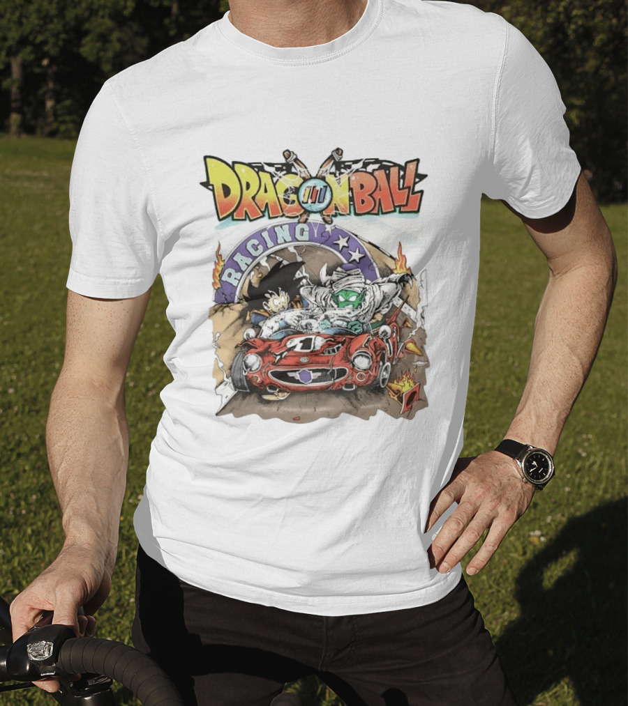 Dragon Ball Racing Goku Piccolo Red Racecar Adventure T-Shirt