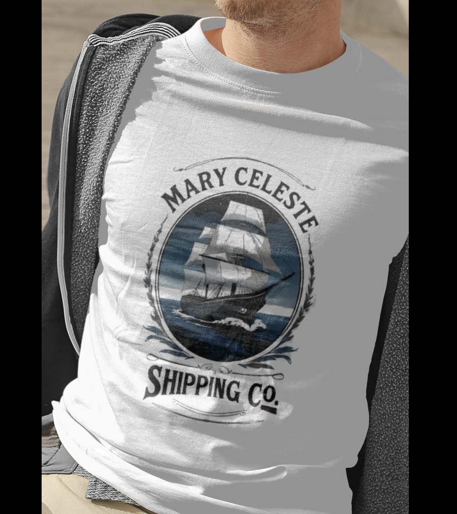 Mary Celeste Shipping Co Sailboat Ocean Adventure T-Shirt