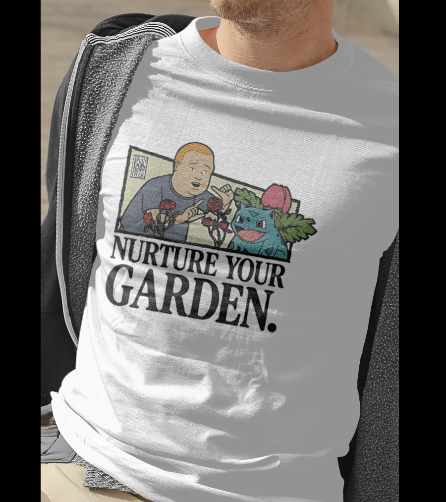 Bobby Hill Ivysaur Roses Nurture Your Garden Cartoon T-Shirt