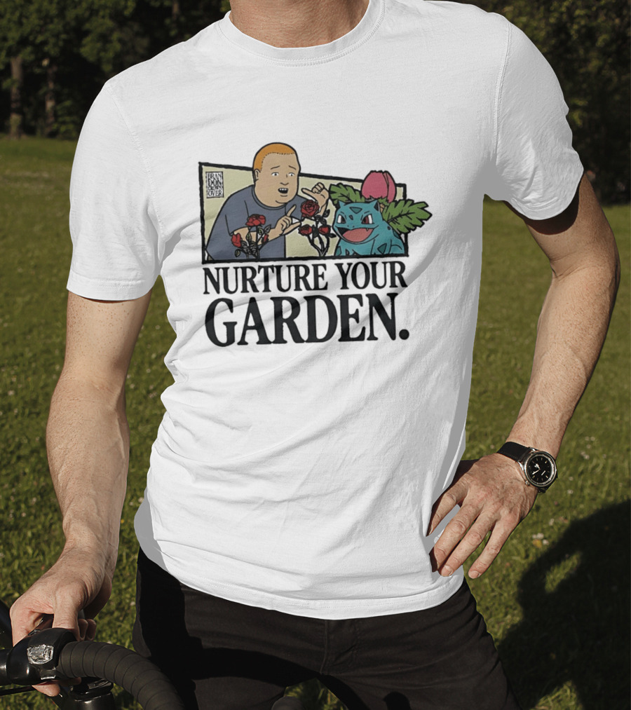 Bobby Hill Ivysaur Roses Nurture Your Garden Cartoon T-Shirt