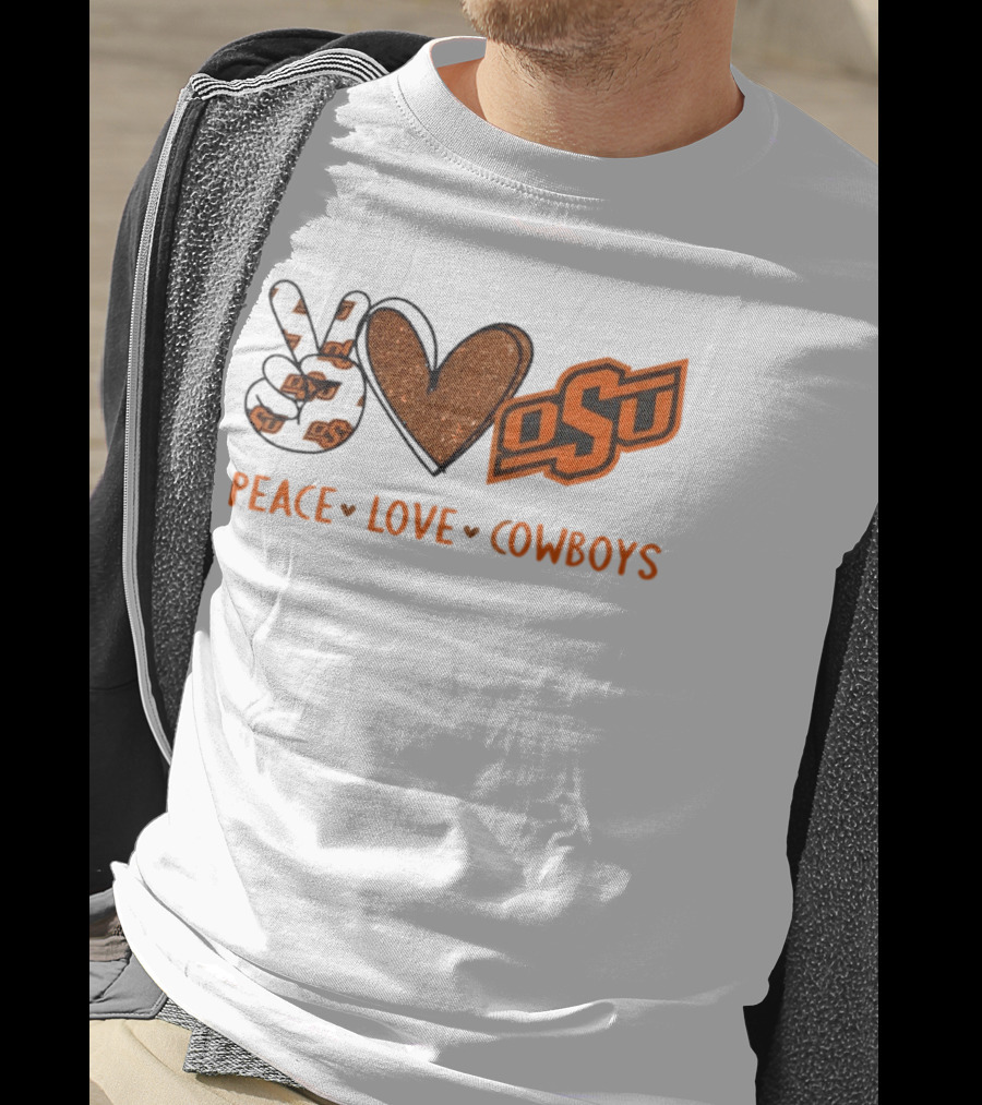 Peace Love OSU Oklahoma State Cowboys T-Shirt