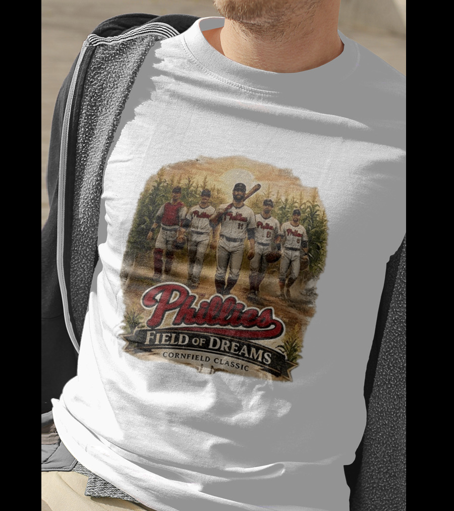 Phillies Field Of Dreams Cornfield Classic Vintage Baseball Magic T-Shirt