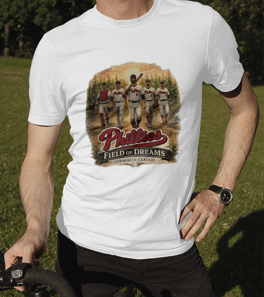 Phillies Field Of Dreams Cornfield Classic Vintage Baseball Magic T-Shirt