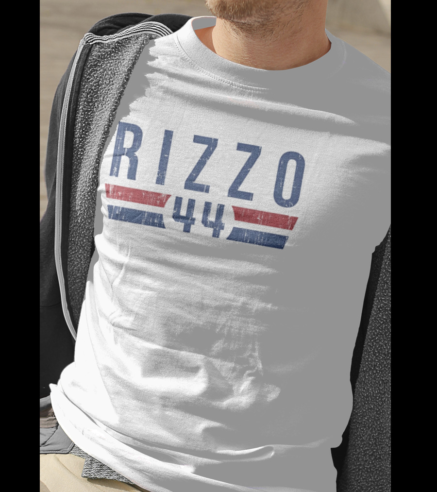 Rizzo 44 Distressed Tall Red Blue Wing Stripes T-Shirt