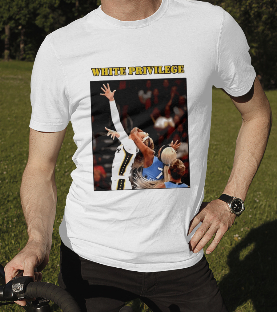 WHITE PRIVILEGE Sophie Cunningham DiJonai Carrington Basketball Confrontation T-Shirt