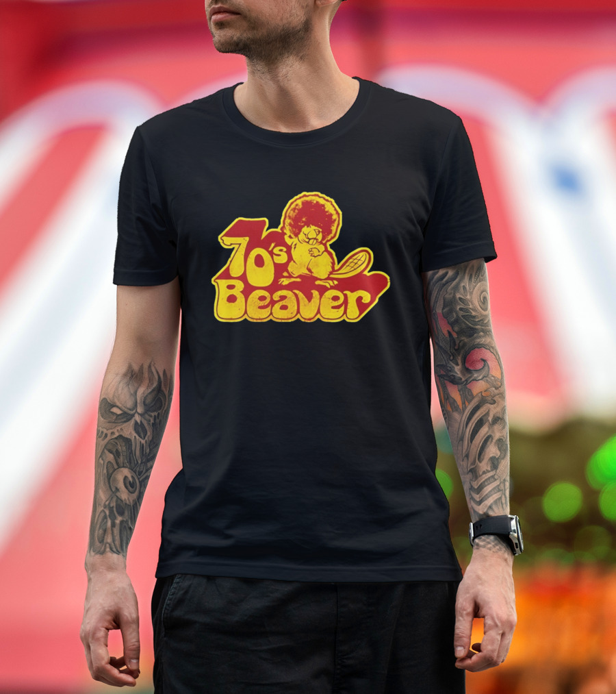 70's Beaver Retro Funky Cartoon T-Shirt