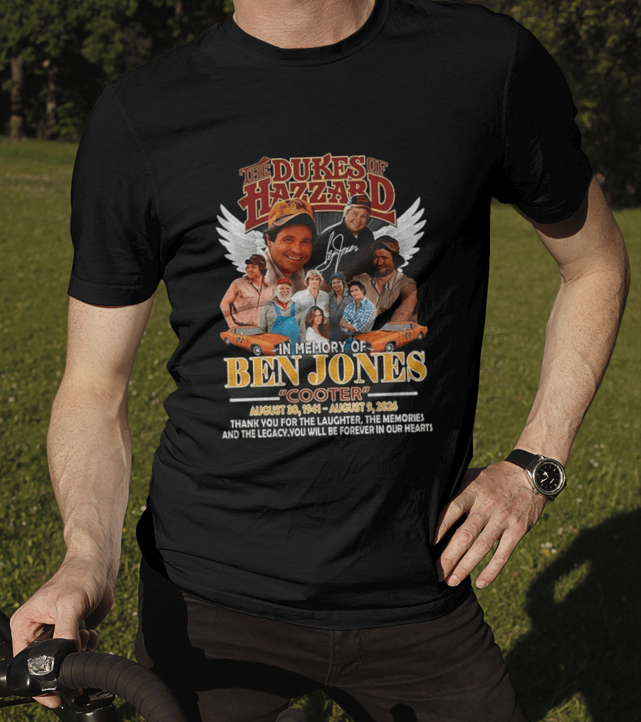 The Dukes Of Hazzard Ben Jones Cooter Tribute Thank You For The Laughter And Legacy T-Shirt