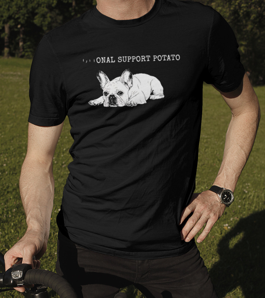 Emotional Support Potato French Bulldog Dog Lovers Humor T-Shirt
