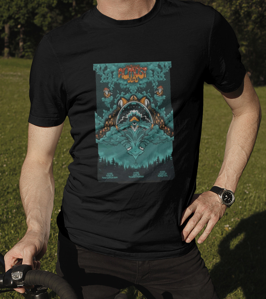 Joe Russo's Almost Dead Tour 2026 Portland Pioneer Courthouse Square Eugene Cuthbert Amphitheater Carnation Remlinger Farms Psychedelic T-Shirt