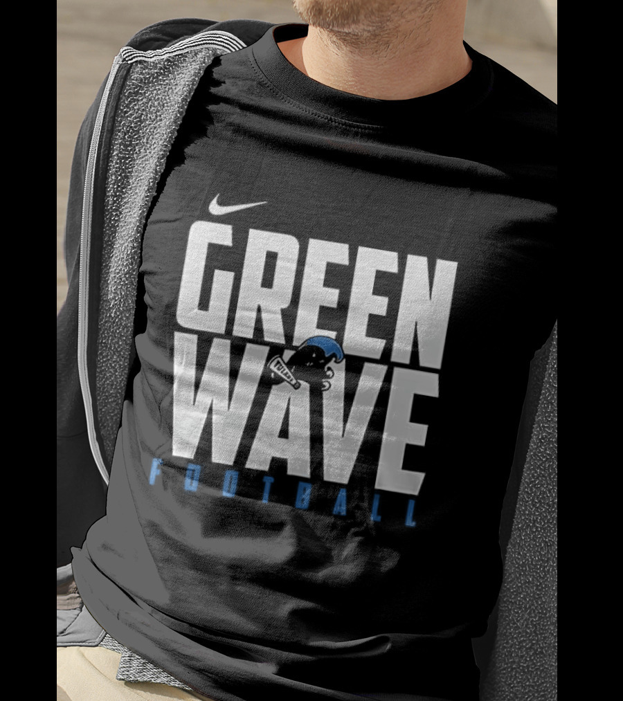 Nike Green Wave Football Tulane T-Shirt