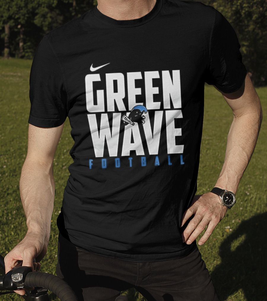 Nike Green Wave Football Tulane T-Shirt