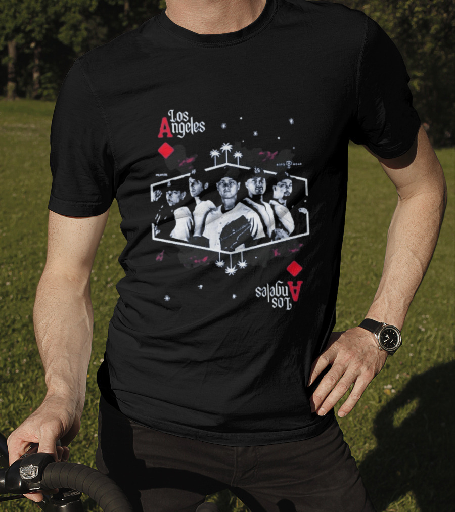 Los Angeles Aces Kike Hernandez Baseball Team Player Lineup T-Shirt
