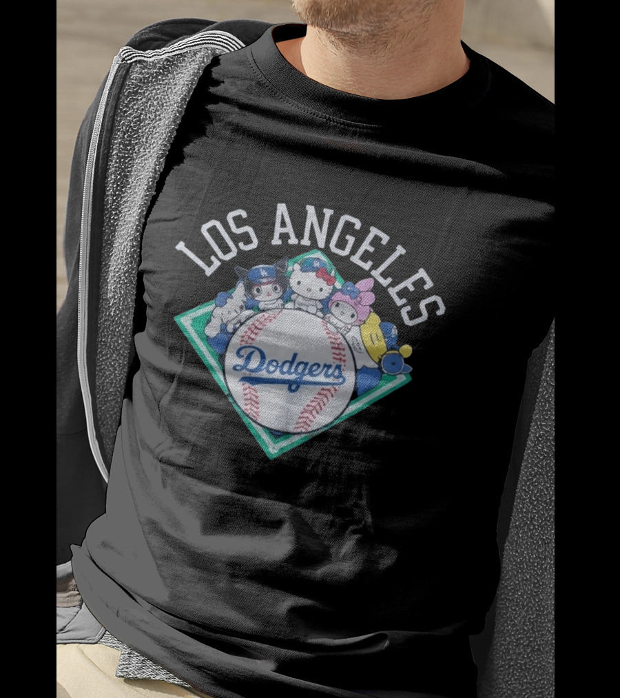 Hello Kitty And Friends Los Angeles Dodgers Collaboration T-Shirt