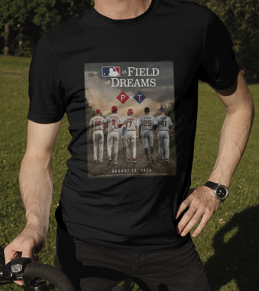 Phillies Vs Twins MLB At Field Of Dreams August 13 2026 T-Shirt