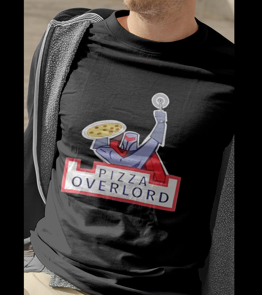Pizza Overlord Knight With Pizza Slice And Cutter T-Shirt