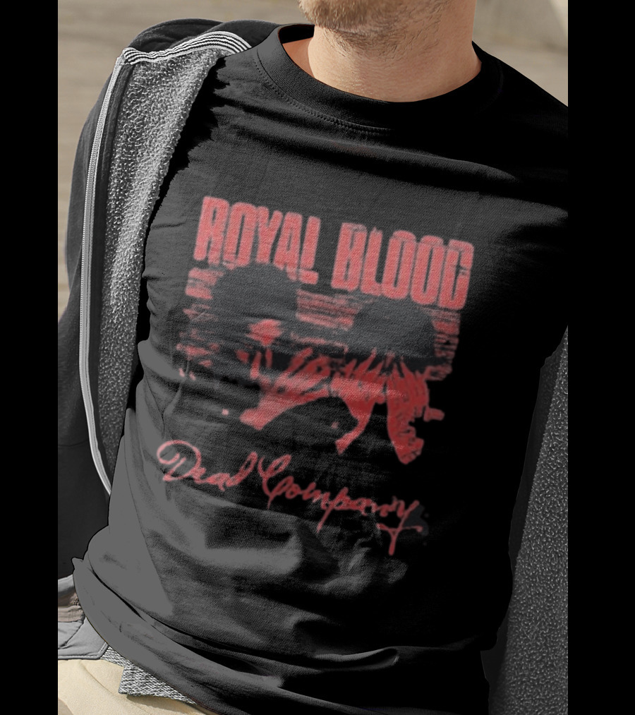 Royal Blood Dead Company Faded Texture Abstract Face T-Shirt