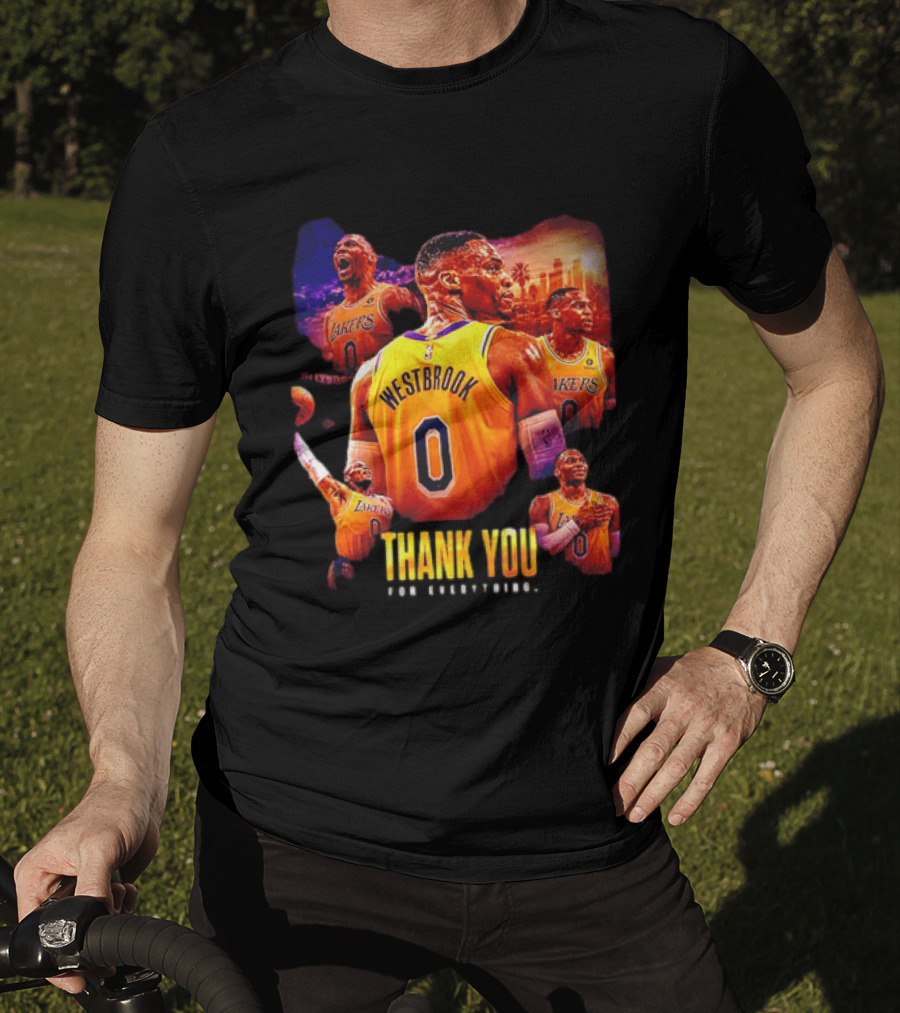 Russell Westbrook Los Angeles Lakers Thank You For Everything T-Shirt