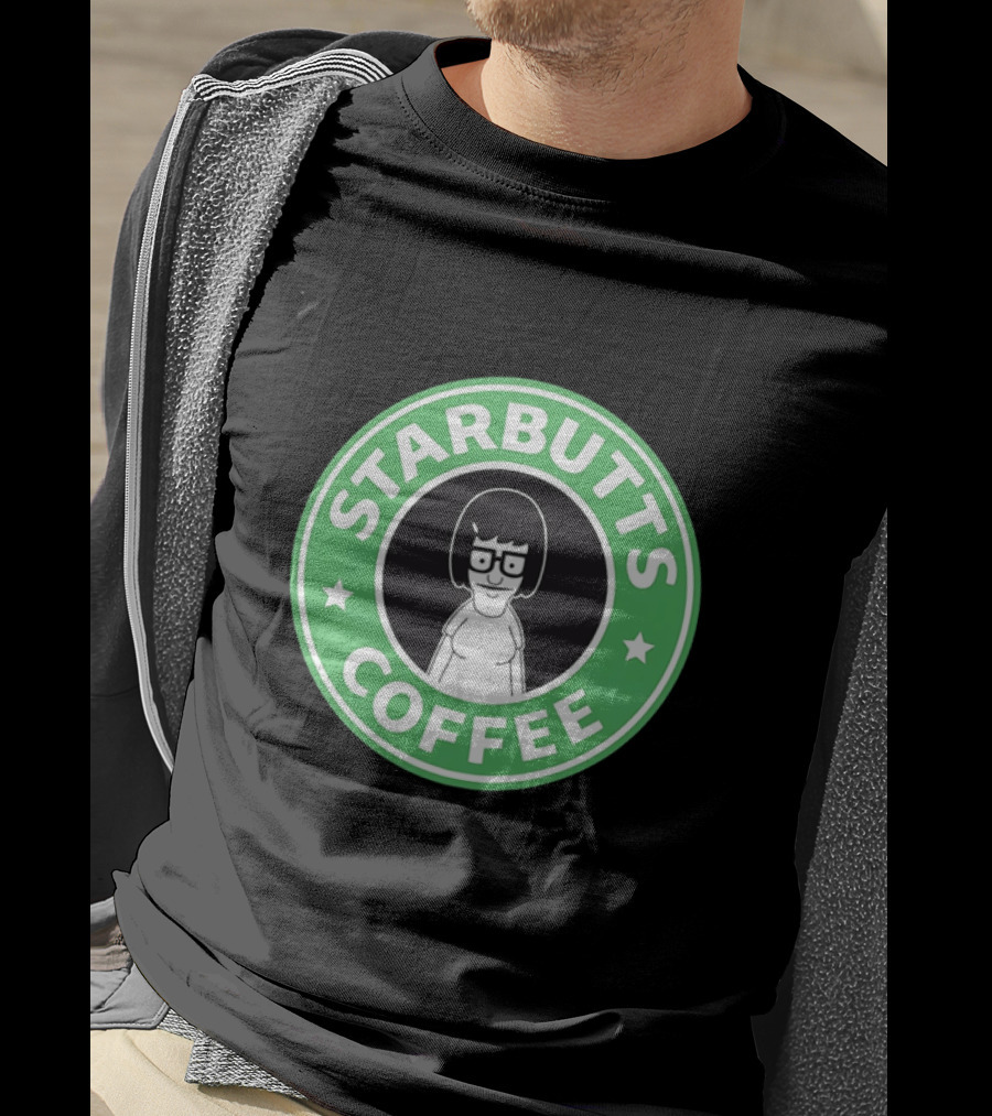 Starbutts Coffee Parody Tina Belcher Green Circular T-Shirt