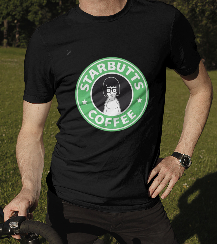 Starbutts Coffee Parody Tina Belcher Green Circular T-Shirt