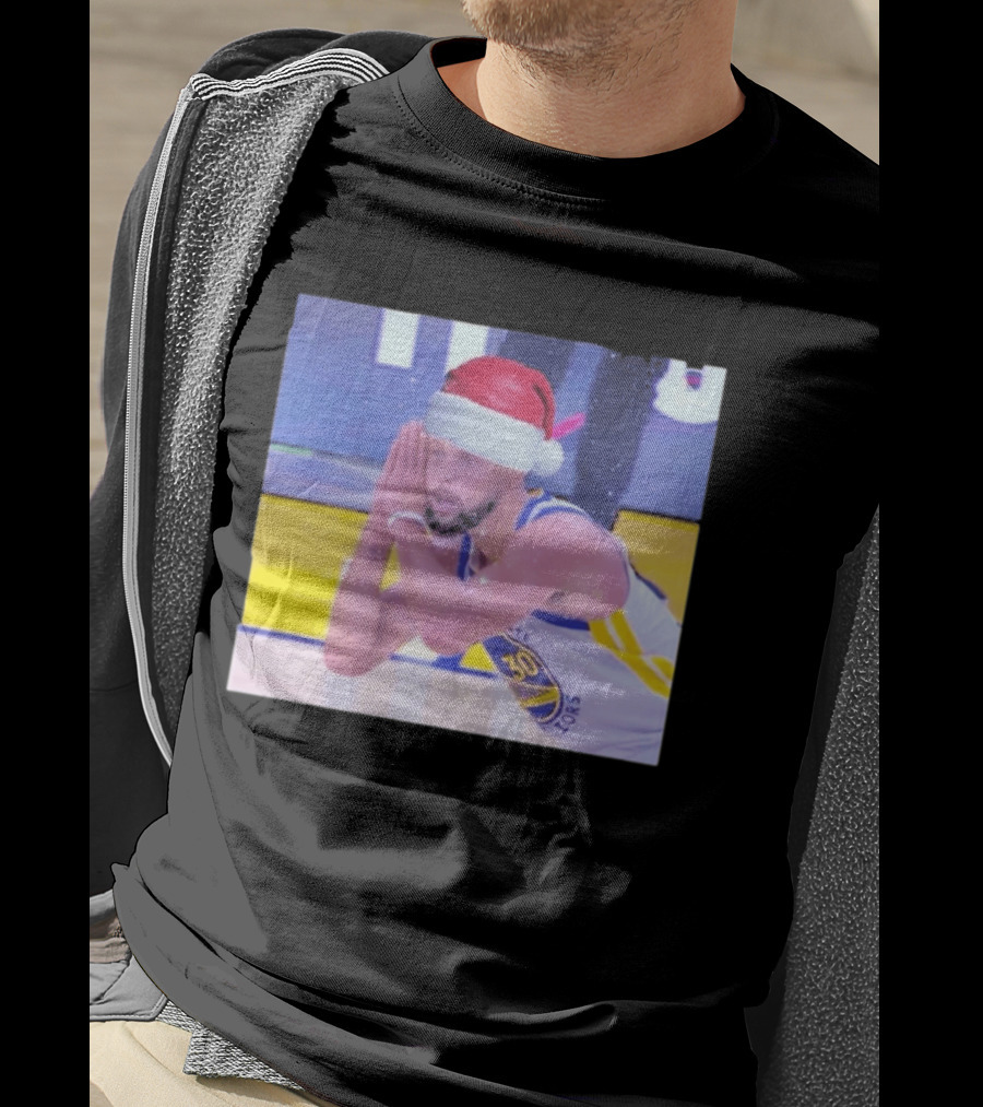 Steph Curry Night Night Xmas 2026 Santa Hat Basketball Fan Holiday T-Shirt
