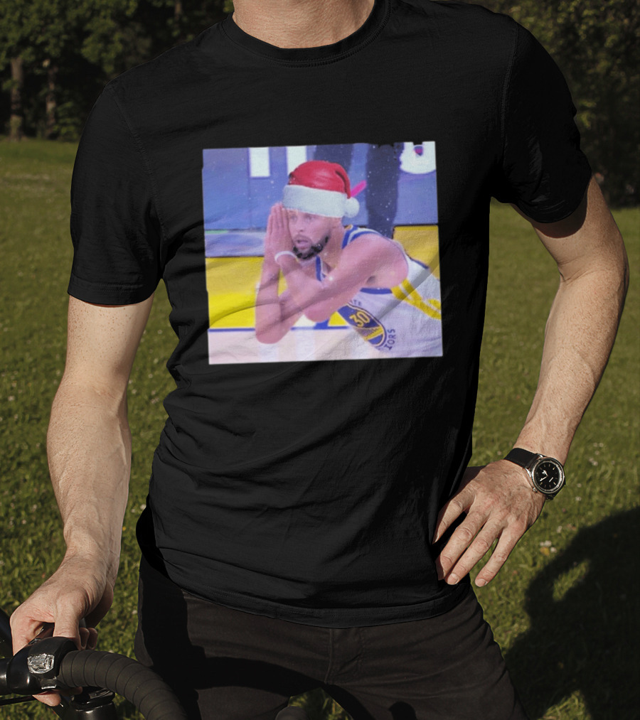 Steph Curry Night Night Xmas 2026 Santa Hat Basketball Fan Holiday T-Shirt