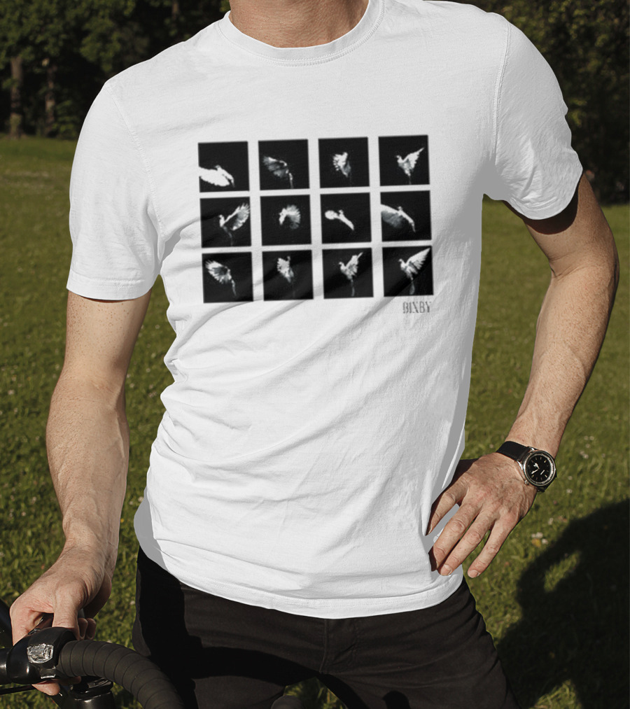 Bixby Doves Tour Music Album Cover Concept With Artistic Bird Motifs T-Shirt